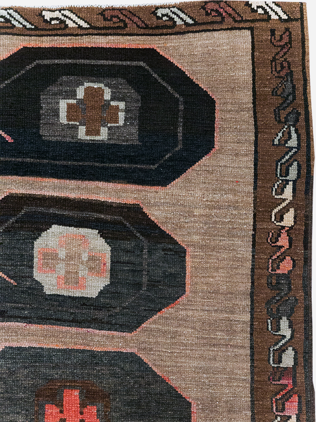 Vintage Turkish Anatolian Wide Gallery Runner, No.32496 - Staging