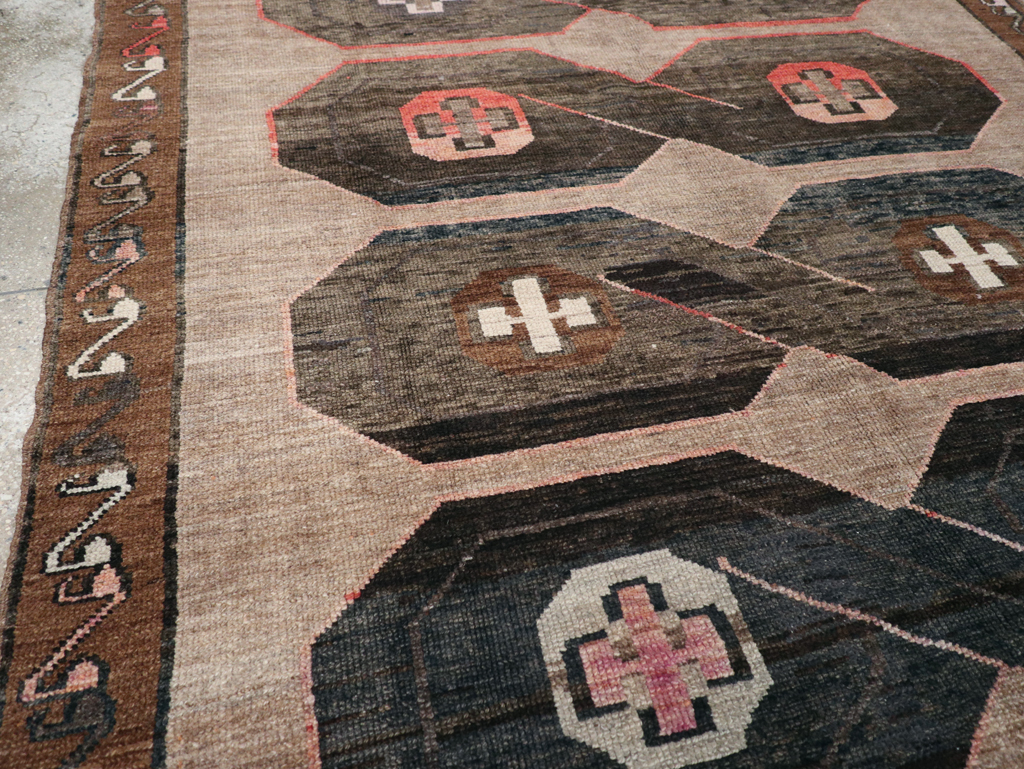 Vintage Turkish Anatolian Wide Gallery Runner, No.32496 - Staging