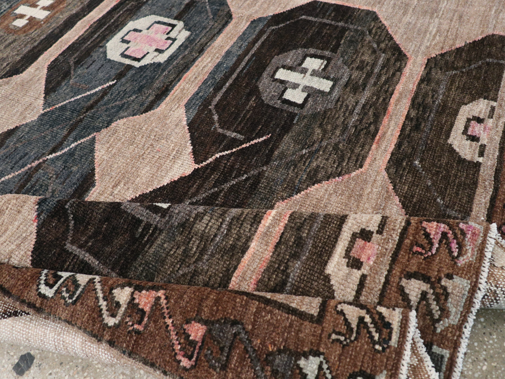 Vintage Turkish Anatolian Wide Gallery Runner, No.32496 - Staging