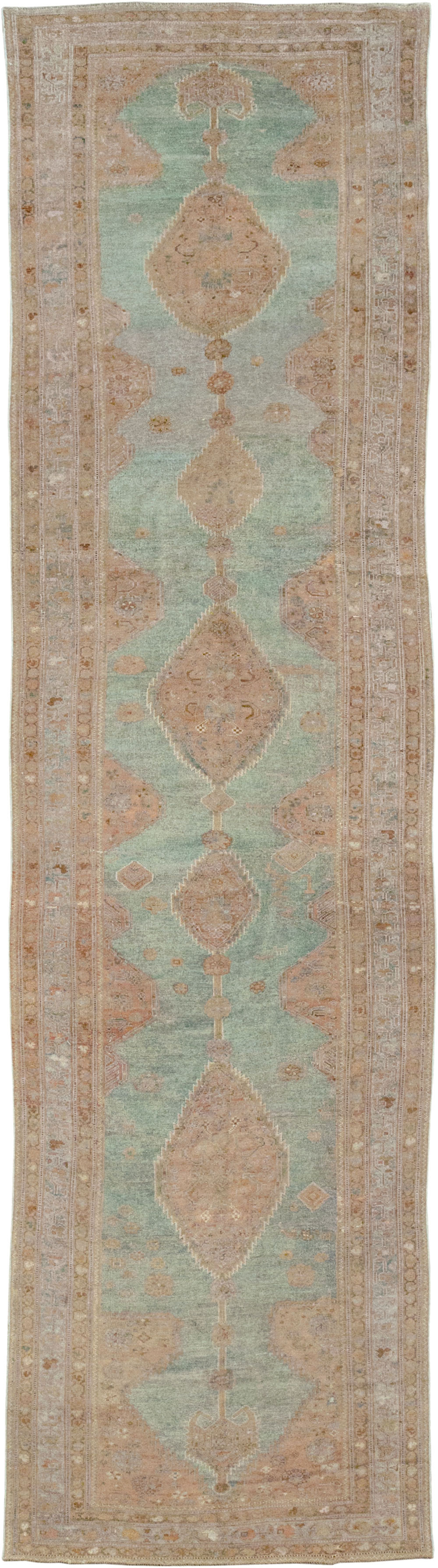 Antique Persian Kurdish Long Runner, No.32500 - Staging