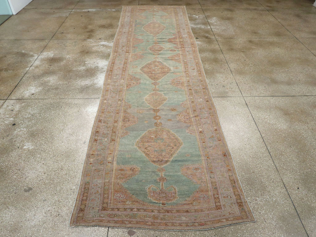Antique Persian Kurdish Long Runner, No.32500 - Staging