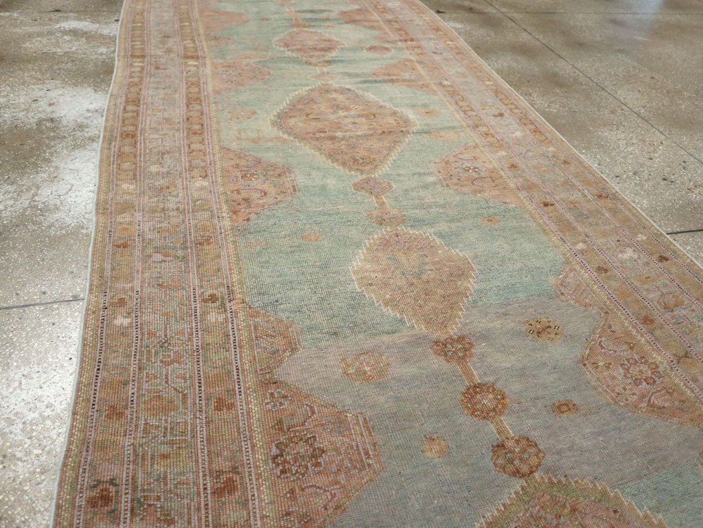 Antique Persian Kurdish Long Runner, No.32500 - Staging