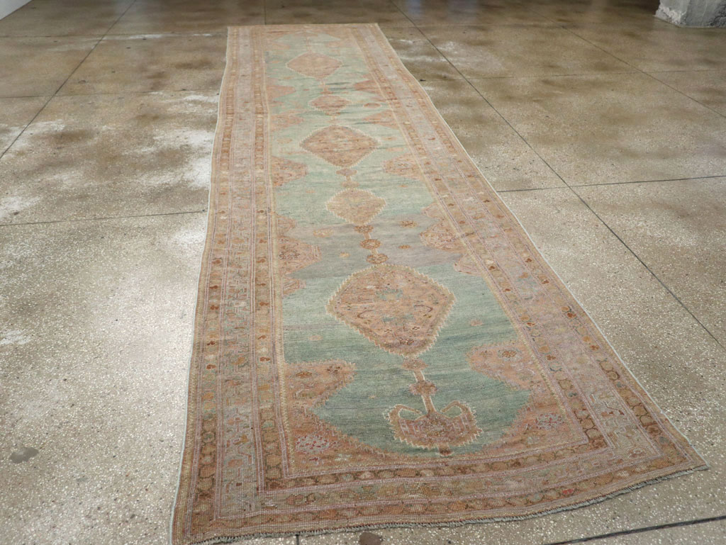 Antique Persian Kurdish Long Runner, No.32500 - Staging