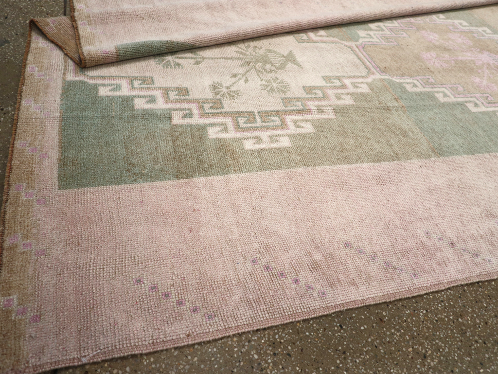 Vintage Turkish Anatolian Wide Gallery Runner, No.32503 - Staging