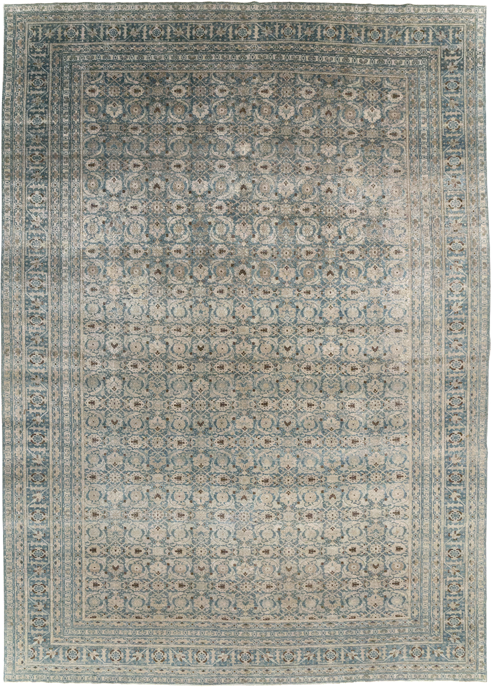 Antique Persian Tabriz Carpet, No.32504 - Staging