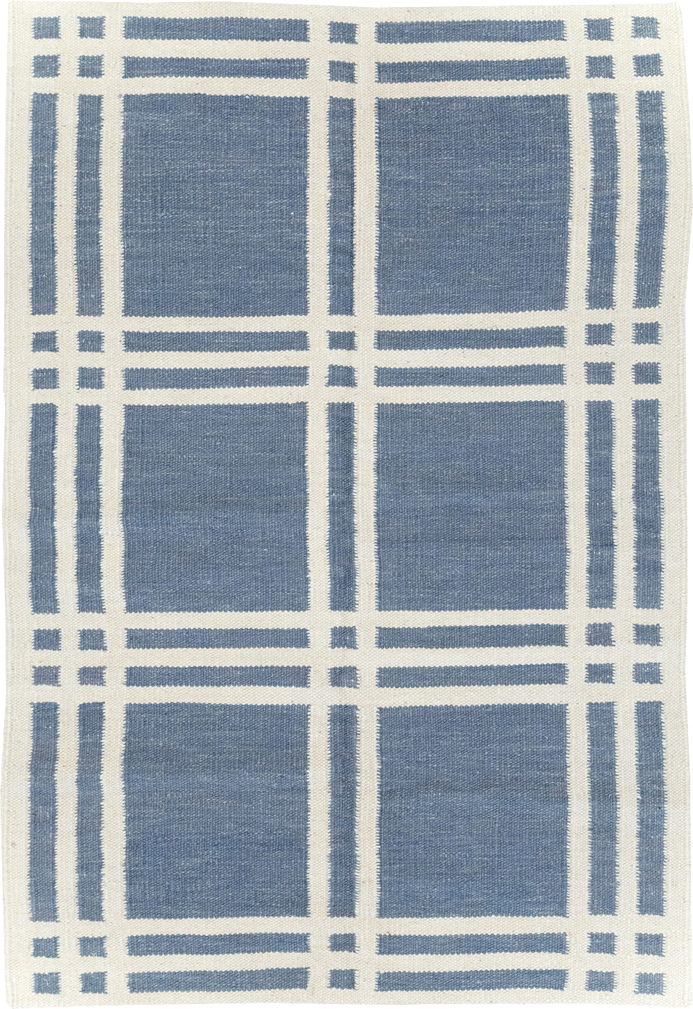 Swedish Inspired Contemporary Turkish Flatweave Accent Rug, No.32505 - Staging