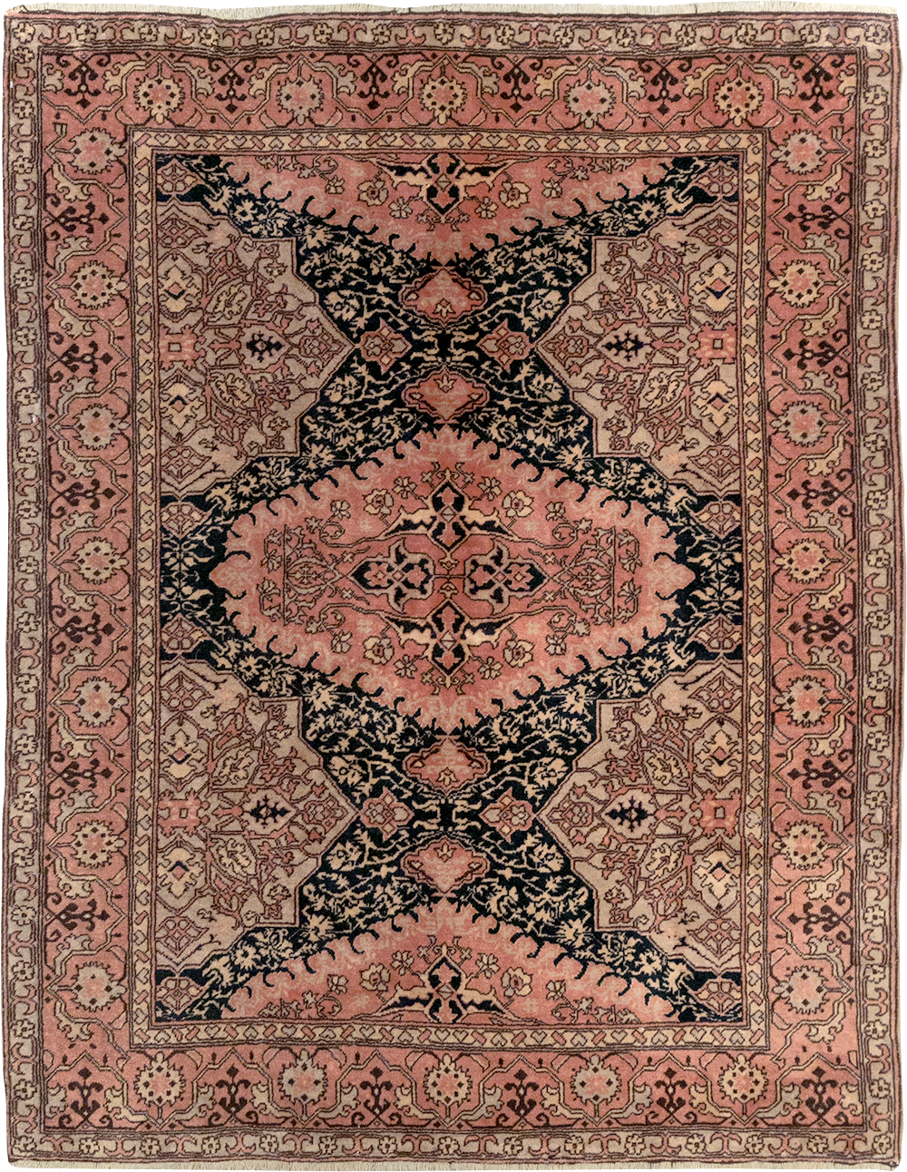 Vintage Turkish Oushak Rug, No.32513 - Staging