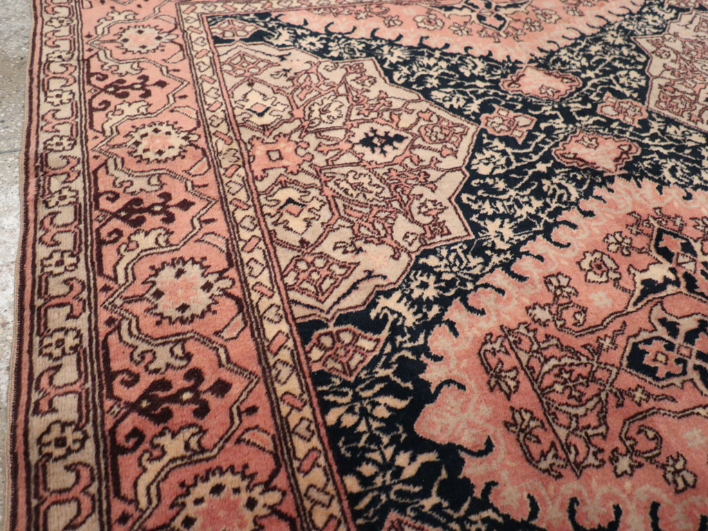 Vintage Turkish Oushak Rug, No.32513 - Staging
