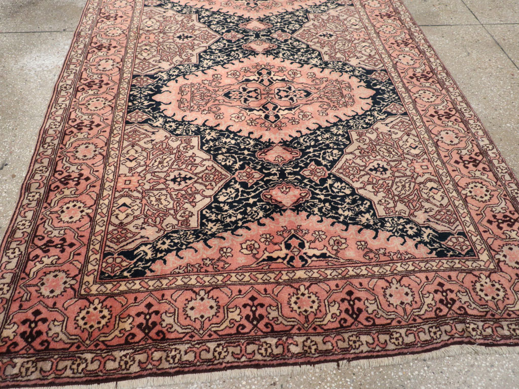 Vintage Turkish Oushak Rug, No.32513 - Staging
