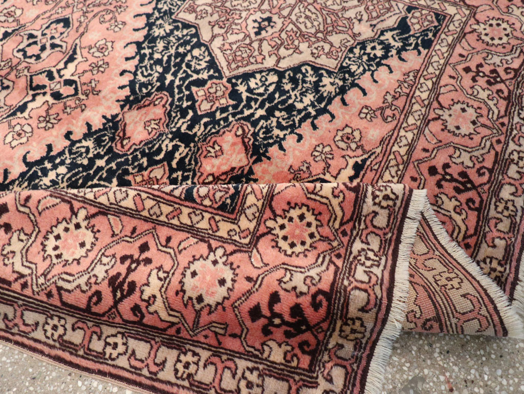 Vintage Turkish Oushak Rug, No.32513 - Staging