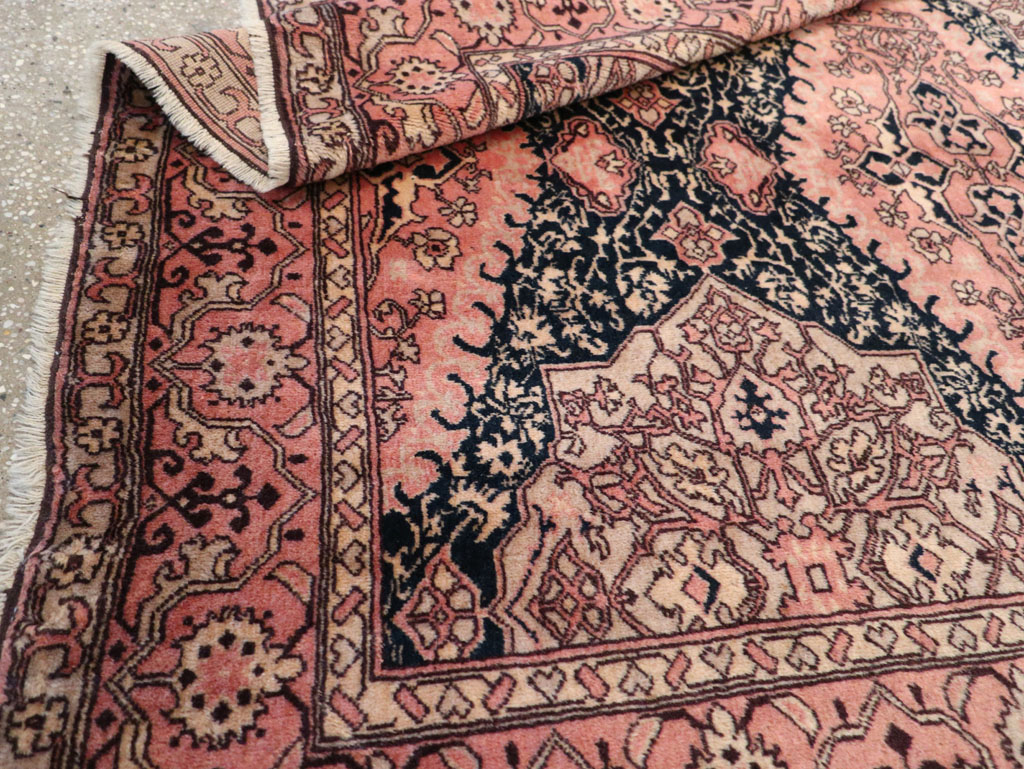 Vintage Turkish Oushak Rug, No.32513 - Staging