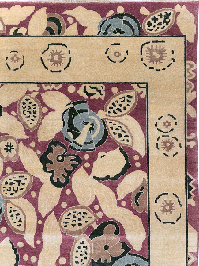 Modern Turkish Art Deco Style Room Size Carpet, No.32520 - Staging