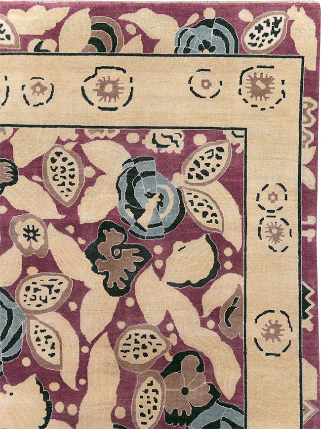 Modern Turkish Art Deco Style Room Size Carpet, No.32520 - Staging