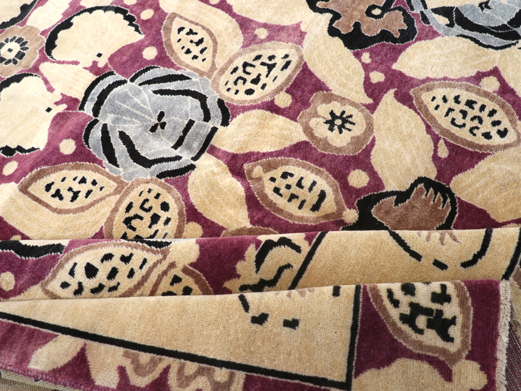 Modern Turkish Art Deco Style Room Size Carpet, No.32520 - Staging