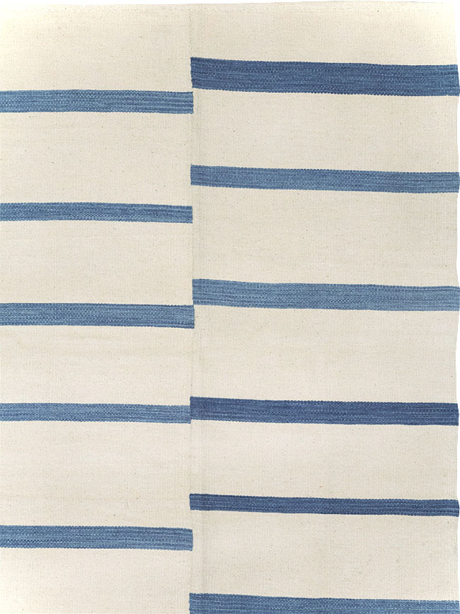 Contemporary Turkish Flatweave Room Size Carpet, No.32542 - Staging