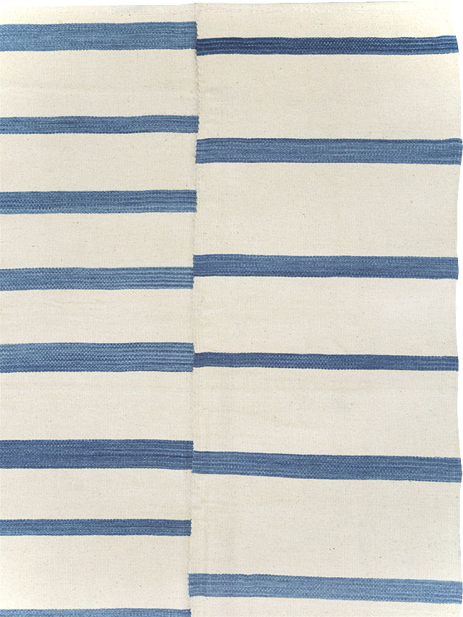 Contemporary Turkish Flatweave Room Size Carpet, No.32542 - Staging