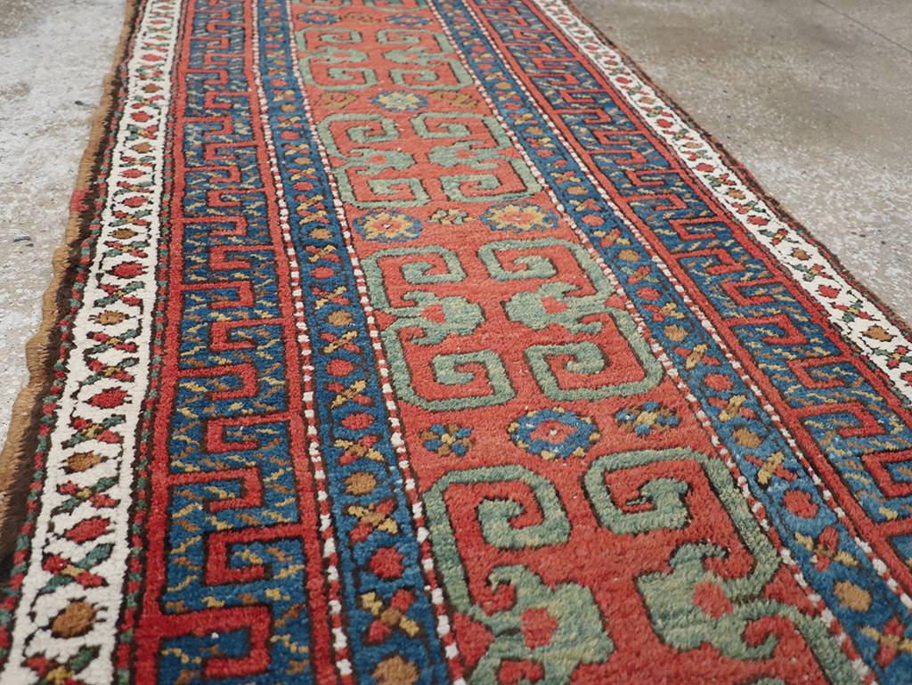Antique Persian Heriz Runner, No.32545 - Staging