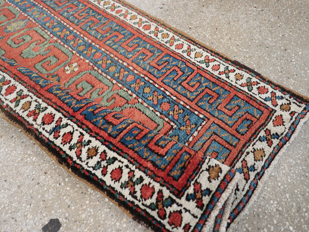 Antique Persian Heriz Runner, No.32545 - Staging