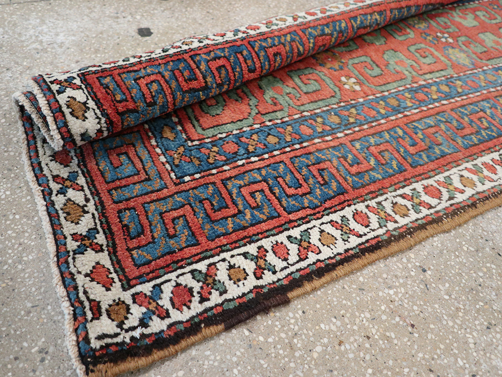 Antique Persian Heriz Runner, No.32545 - Staging