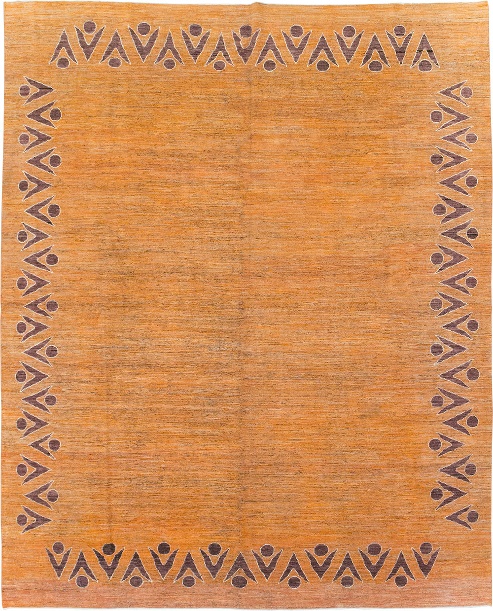 Modern East Turkestan Khotan Room Size Carpet, No.32548 - Staging