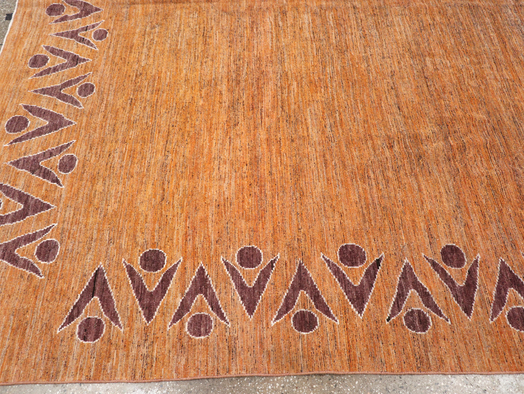 Modern East Turkestan Khotan Room Size Carpet, No.32548 - Staging