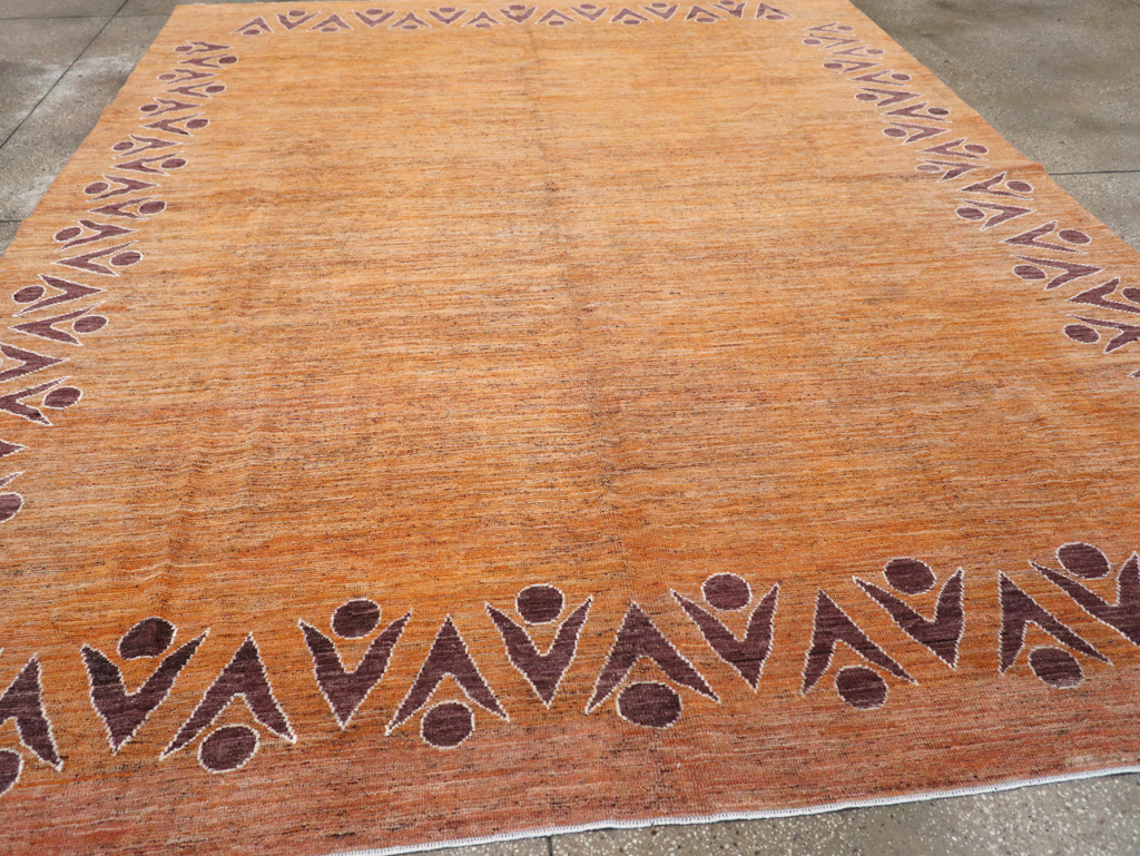 Modern East Turkestan Khotan Room Size Carpet, No.32548 - Staging