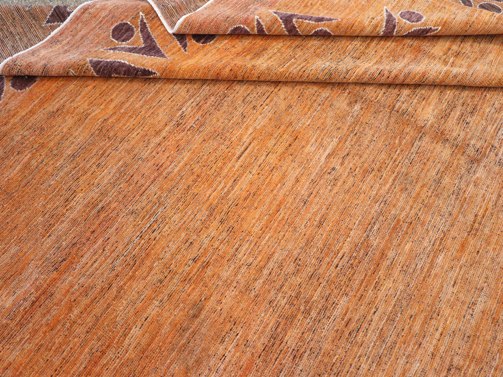 Modern East Turkestan Khotan Room Size Carpet, No.32548 - Staging