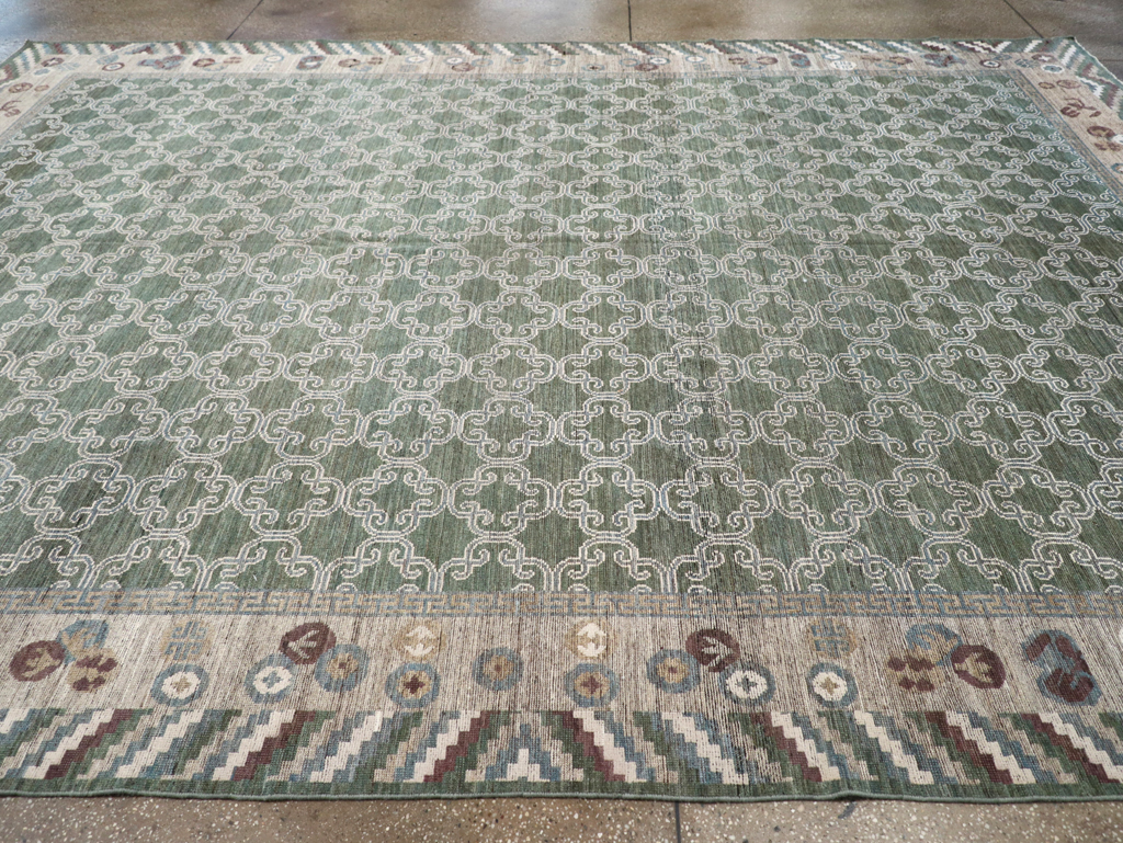 Modern East Turkestan Khotan Room Size Carpet, No.32549 - Staging