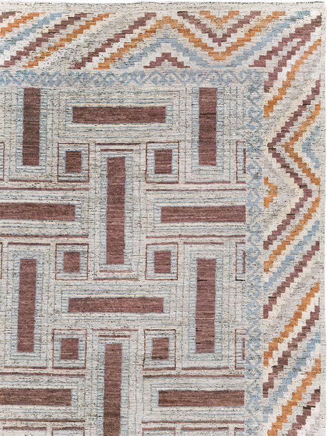 Modern East Turkestan Khotan Room Size Carpet, No.32550 - Staging