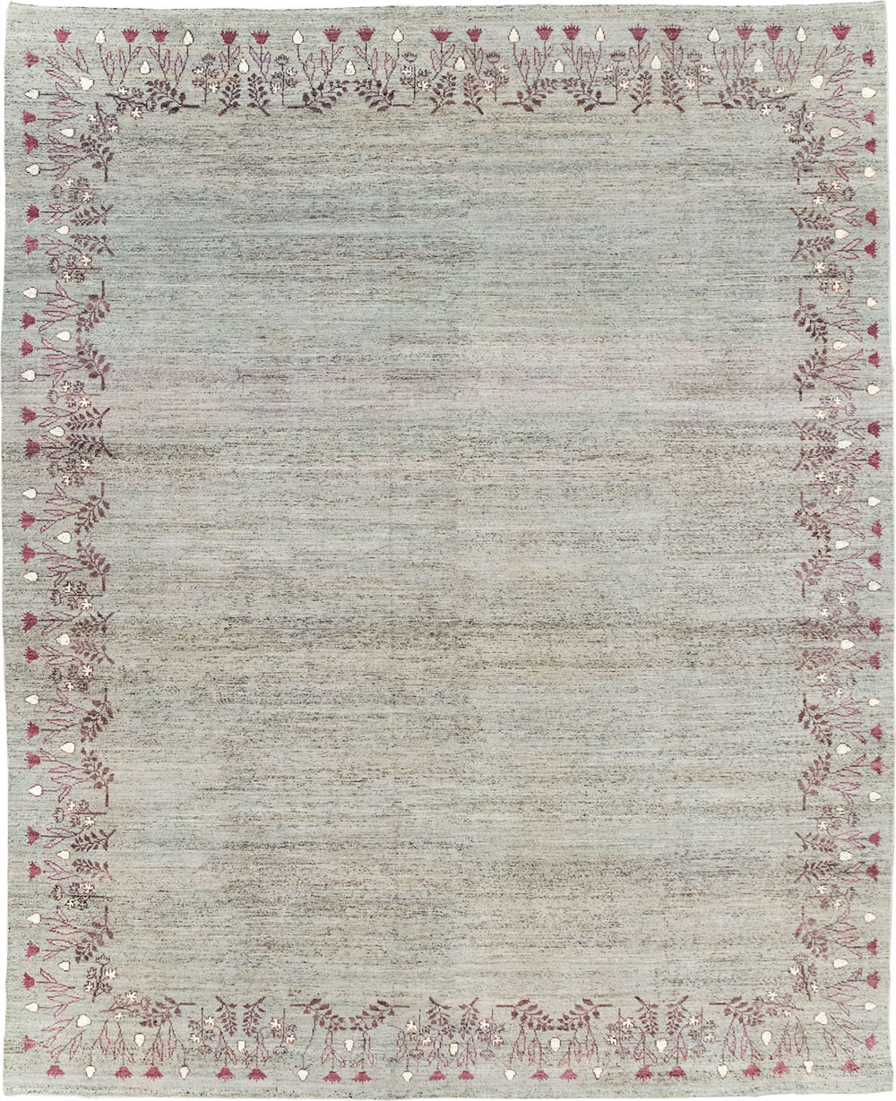 Modern East Turkestan Khotan Room Size Carpet, No.32551 - Staging