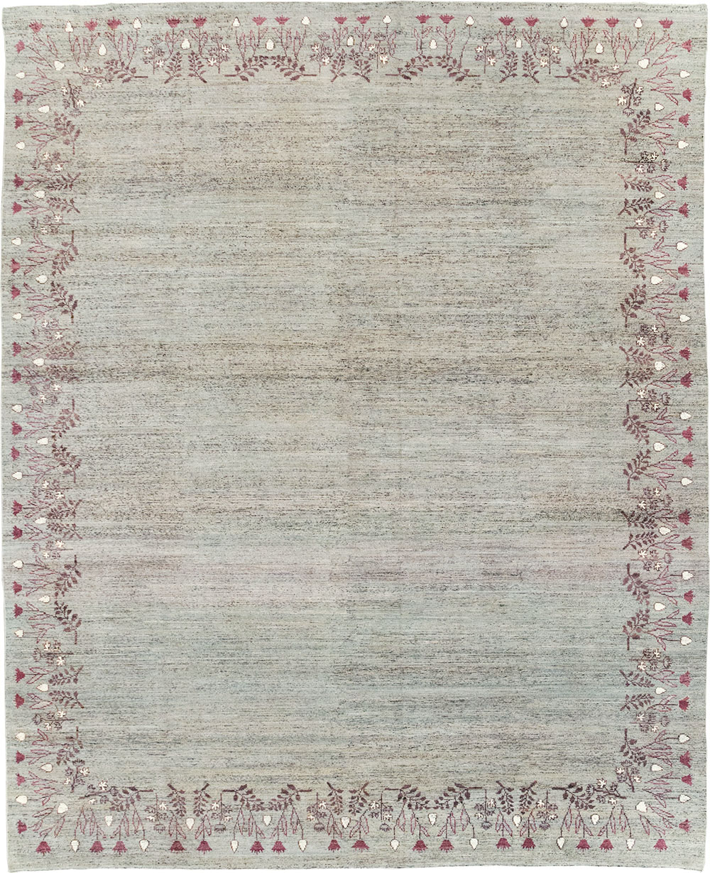 Modern East Turkestan Khotan Room Size Carpet, No.32551 - Staging
