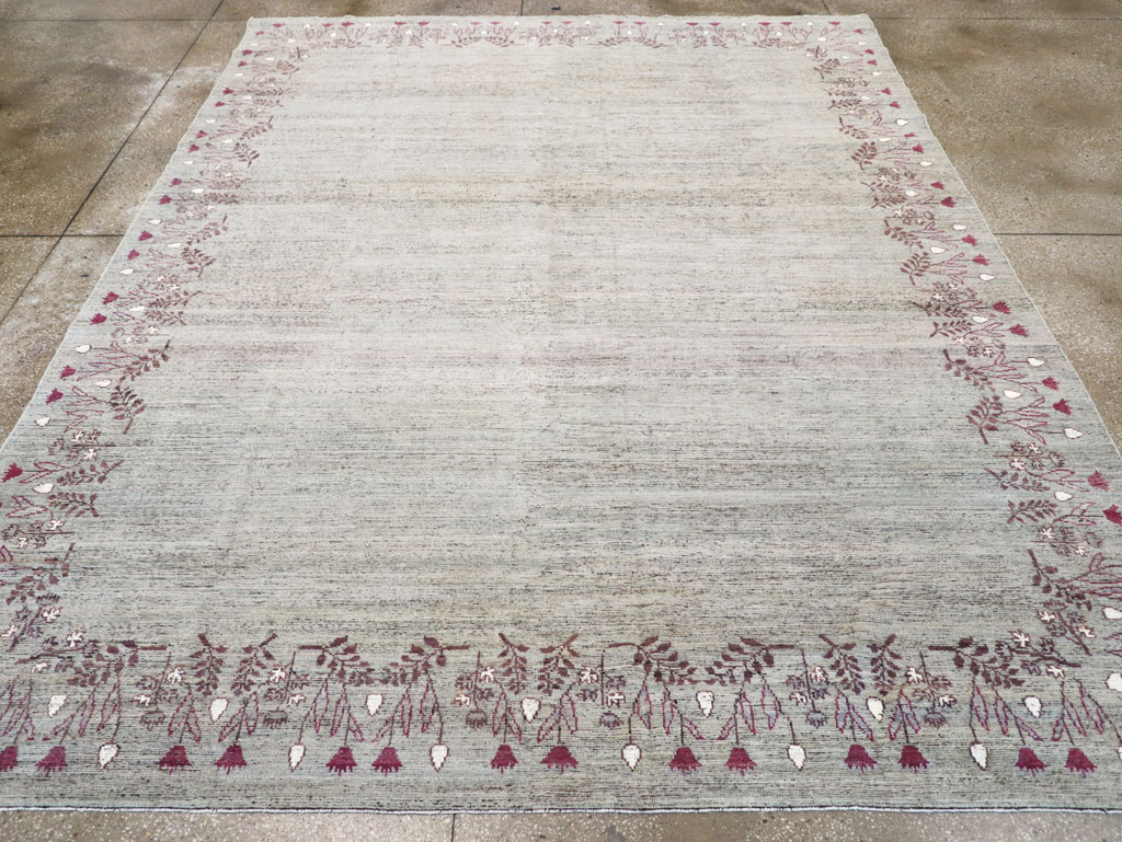 Modern East Turkestan Khotan Room Size Carpet, No.32551 - Staging