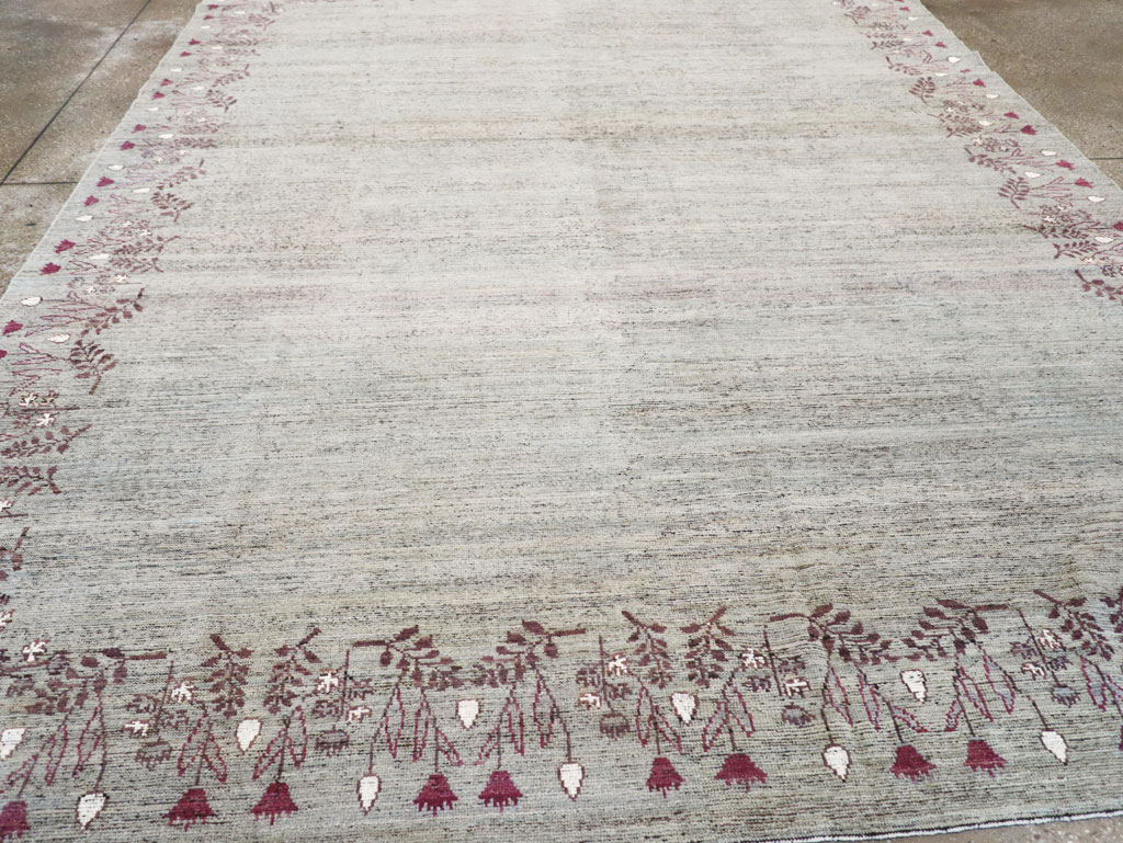 Modern East Turkestan Khotan Room Size Carpet, No.32551 - Staging