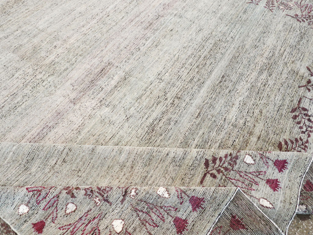 Modern East Turkestan Khotan Room Size Carpet, No.32551 - Staging