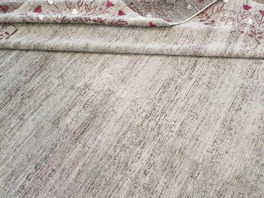 Modern East Turkestan Khotan Room Size Carpet, No.32551 - Staging