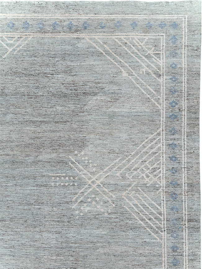 Modern East Turkestan Khotan Room Size Carpet, No.32552 - Staging