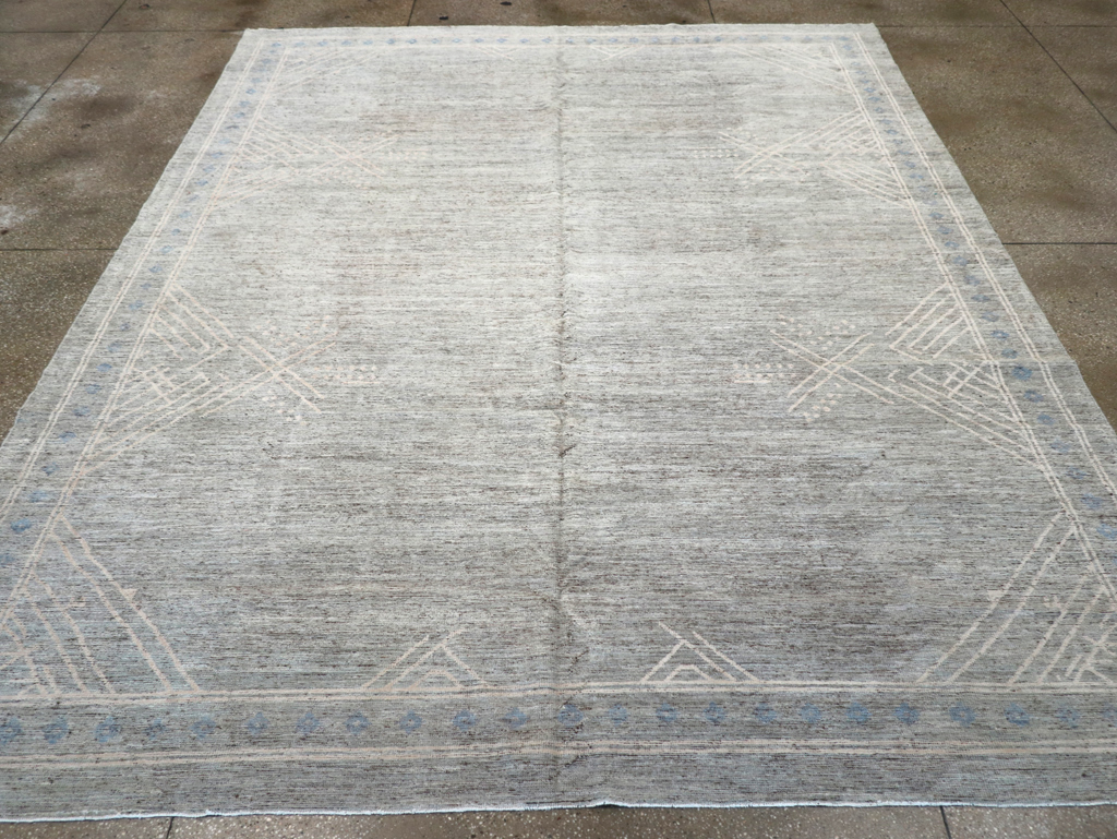 Modern East Turkestan Khotan Room Size Carpet, No.32552 - Staging