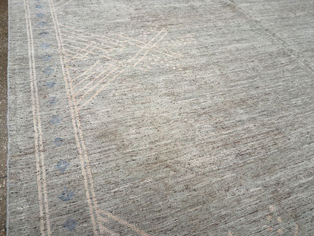 Modern East Turkestan Khotan Room Size Carpet, No.32552 - Staging