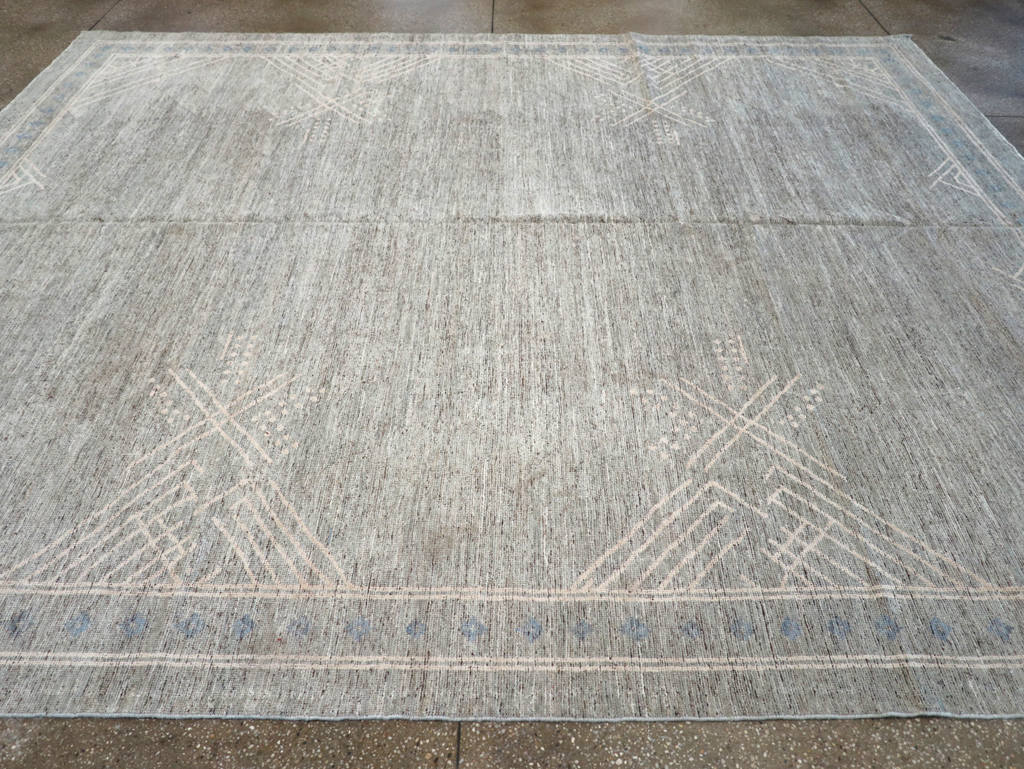 Modern East Turkestan Khotan Room Size Carpet, No.32552 - Staging