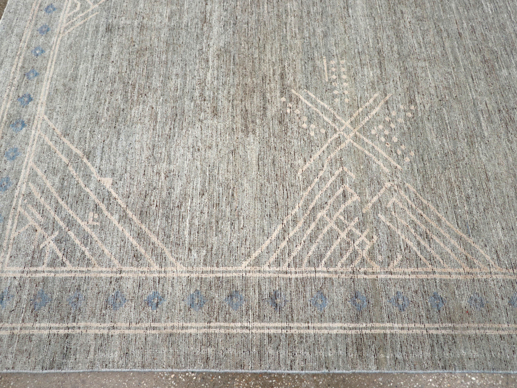 Modern East Turkestan Khotan Room Size Carpet, No.32552 - Staging