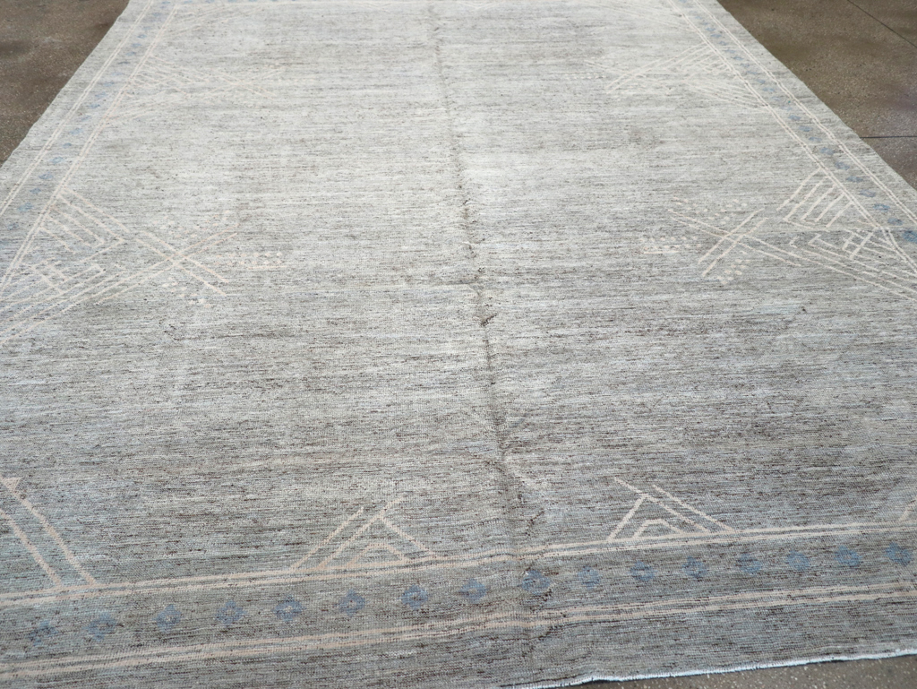 Modern East Turkestan Khotan Room Size Carpet, No.32552 - Staging