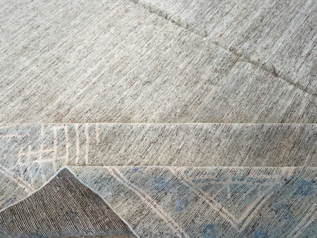 Modern East Turkestan Khotan Room Size Carpet, No.32552 - Staging