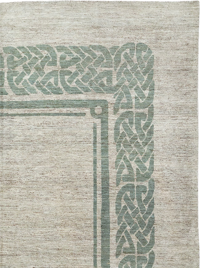 Modern East Turkestan Khotan Room Size Carpet, No.32553 - Staging