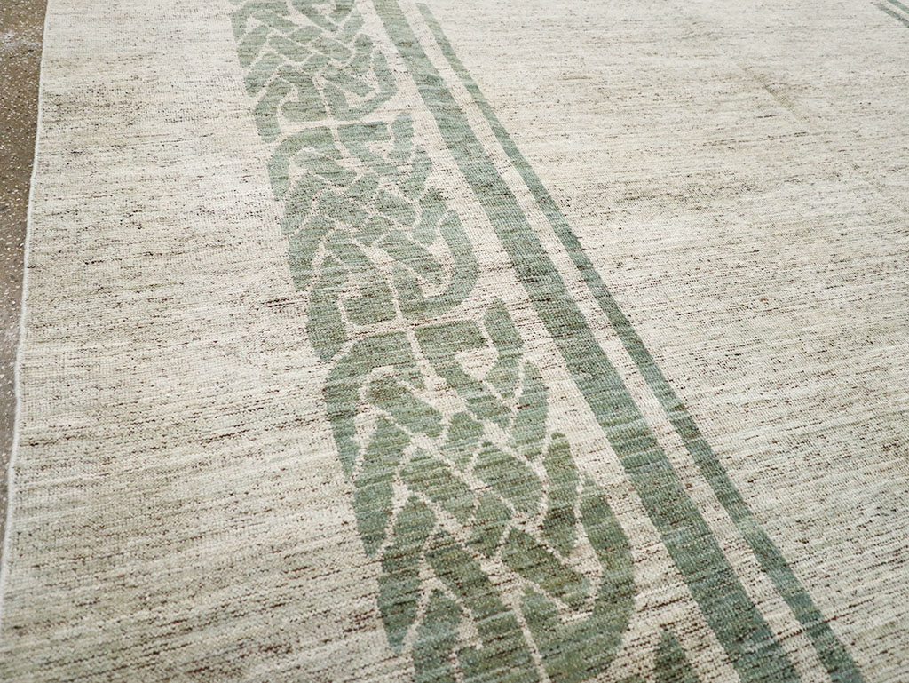 Modern East Turkestan Khotan Room Size Carpet, No.32553 - Staging