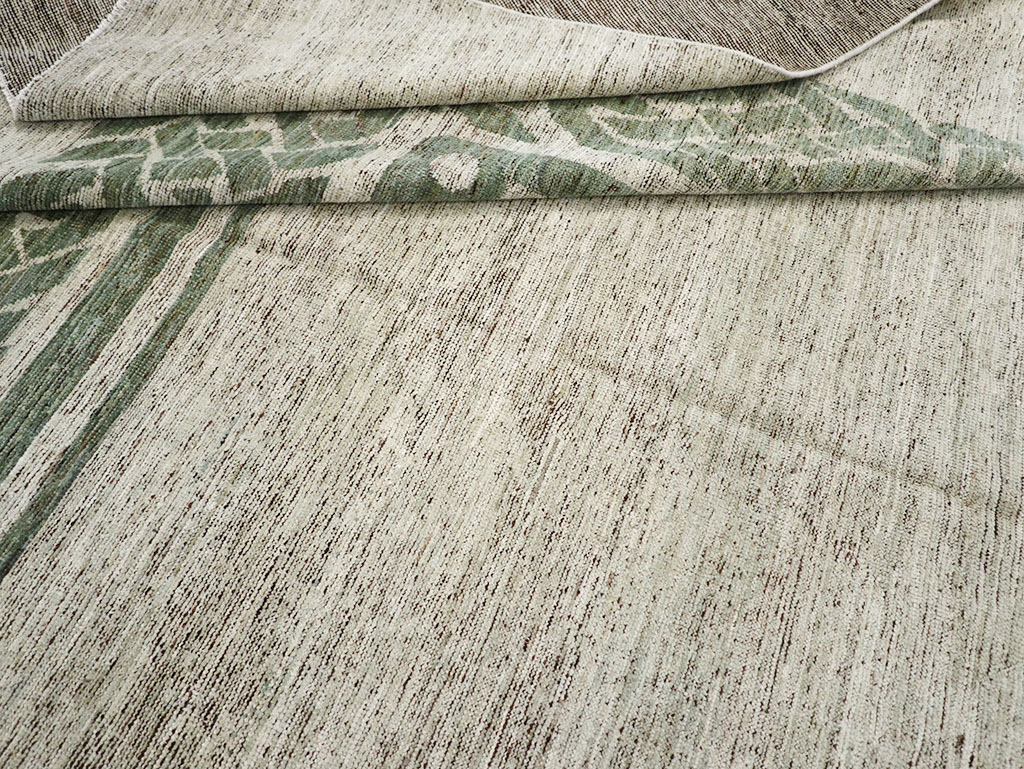 Modern East Turkestan Khotan Room Size Carpet, No.32553 - Staging