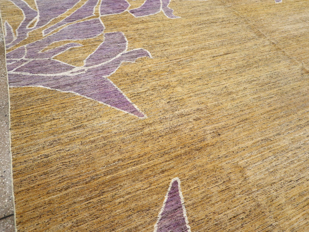 Modern East Turkestan Khotan Square Room Size Carpet, No.32555 - Staging