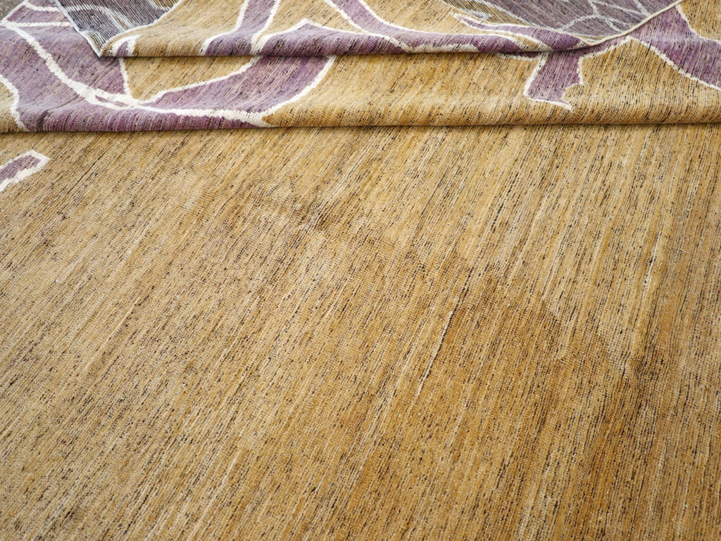 Modern East Turkestan Khotan Square Room Size Carpet, No.32555 - Staging