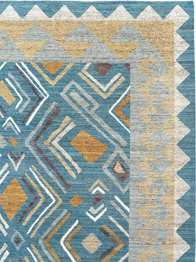 Modern East Turkestan Khotan Large Room Size Carpet, No.32557 - Staging