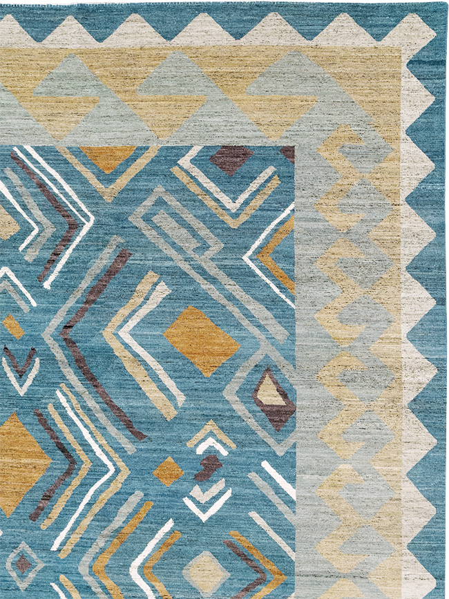 Modern East Turkestan Khotan Large Room Size Carpet, No.32557 - Staging