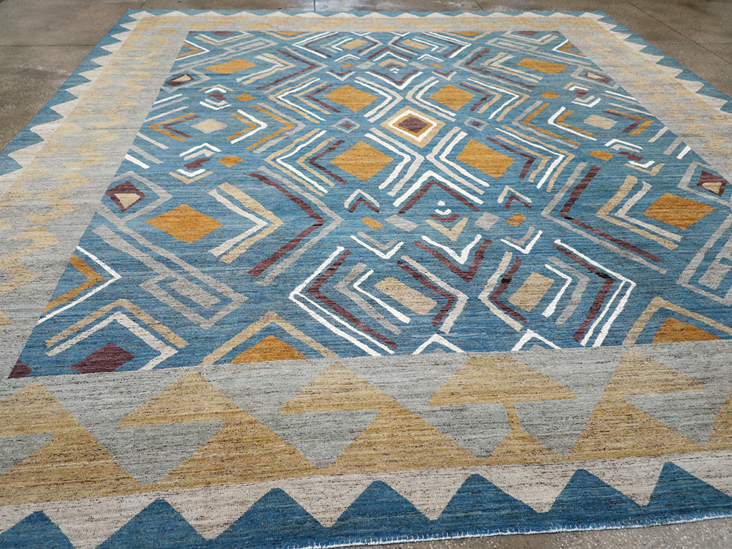 Modern East Turkestan Khotan Large Room Size Carpet, No.32557 - Staging